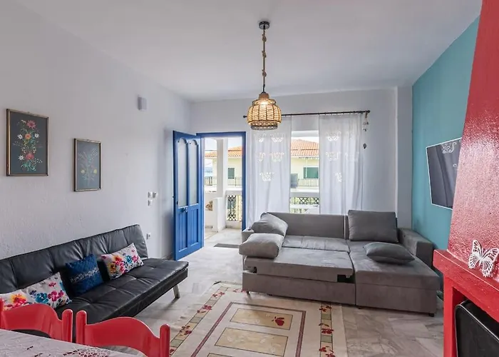 Cycladic Flat With Sea View And Bbq Grill