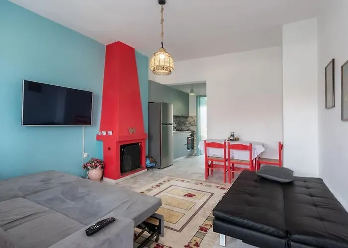 Cycladic Flat With Sea View And Bbq Grill